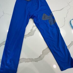 Blue Athletic Pants with Logo